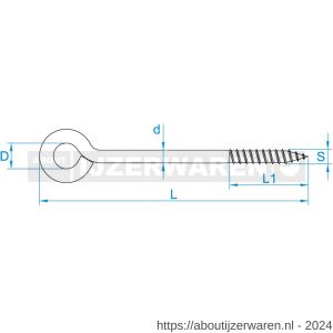 GebuVolco 023 roloog 4.40x90 mm ijzer gegalvaniseerd - W50001487 - afbeelding 2