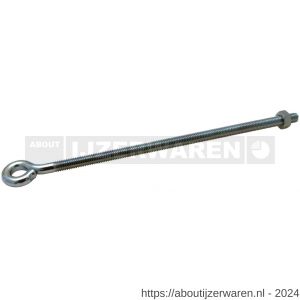 GebuVolco 076 draadspanner met moer M10x225 mm ijzer gegalvaniseerd - W50001789 - afbeelding 1