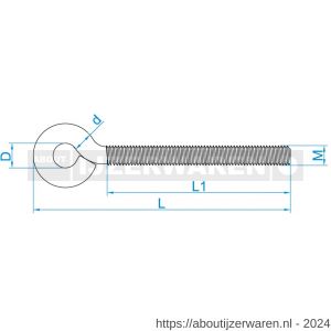 GebuVolco 076 draadspanner met moer M8x225 mm ijzer gegalvaniseerd - W50001788 - afbeelding 2