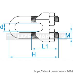 GebuVolco 078 staaldraadklem M5x3/16 inch ijzer gegalvaniseerd - W50001750 - afbeelding 2