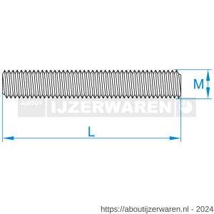 GebuVolco 082 draadstukje (draadstang) DIN 976A M6x300 mm 4.8 ijzer gegalvaniseerd - W50001180 - afbeelding 2