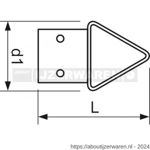 GebuVolco 104 klapoog 14.5x24 mm ijzer vermessingd - W50002104 - afbeelding 2