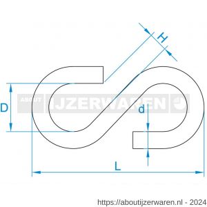 GebuVolco 105 S-haak nummer 50 5.00x45 mm ijzer gegalvaniseerd - W50001769 - afbeelding 2