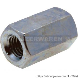 GebuVolco 387 zeskante koppelmoer DIN 6334 M6x18 mm SW 10 ijzer gegalvaniseerd - W50002094 - afbeelding 1