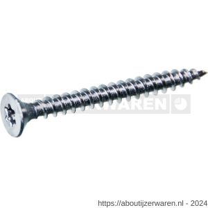 QZ 805 spaanplaatschroef platkop 4.0x30 mm Torx TX 20 staal gehard verzinkt - W50000739 - afbeelding 2