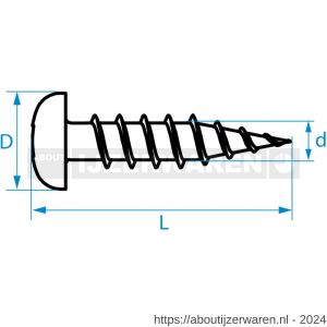 QZ 815 zelftappende schroef 4.2x14 mm Phillips PH 2 staal gehard verzinkt - W50000063 - afbeelding 2