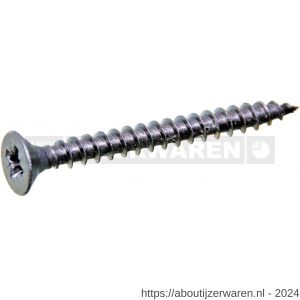 QZ 821 spaanplaatschroef platkop 4.5x25 mm Pozidriv PZ 2 RVS A2 - W50000643 - afbeelding 2