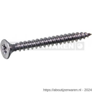 QZ 826 spaanplaatschroef platkop deeldraad 6.0x50/30 mm Torx TX 30 RVS A2 - W50002041 - afbeelding 4