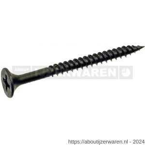 QZ 831 snelbouwschroef fijne draad type S trompetkop 3.5x45 mm Phillips PH 2 staal gehard gefosfateerd zwart - W50001956 - afbeelding 4