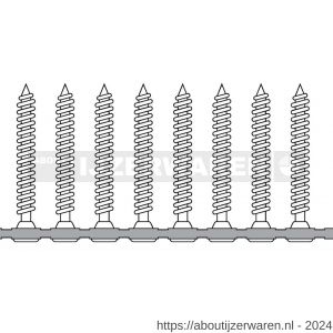 QZ 813 bandschroef spaanplaatschroef platkop 4.0x25 mm Pozidriv PZ 2 staal gehard verzinkt - W50001049 - afbeelding 2