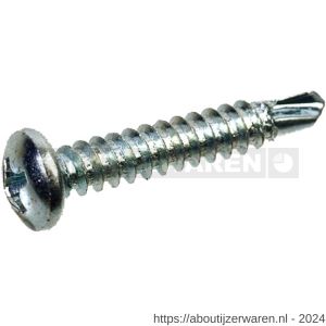 QZ 843 zelfborende schroef panhead DIN 7504N 3.5x19 mm Phillips PH 2 staal gehard verzinkt - W50000146 - afbeelding 1