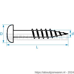 GebuVolco 356 HPL-plaatschroef 4.8x38 mm Torx TX 20 RVS A2 antraciet RAL 7016 - W50001945 - afbeelding 2