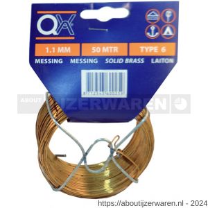 QX 883 draad nummer 6 50 m x 1.1 mm messing - W50002121 - afbeelding 1