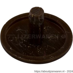 Hoenderdaal afdekkapje SPPS met kopboring 12 mm RAL 8014 bruin 500 stuks - W51400031 - afbeelding 1