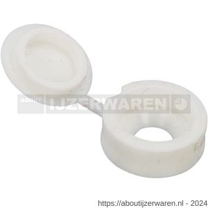 Dak en Gevel afdekkap kunststof wit voor schroef 5 mm kuip 100 stuks - W51400009 - afbeelding 1