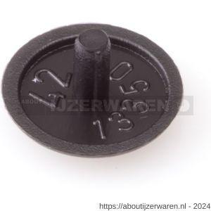 Homefix afdekkapje kunststof voor schroef Pozidriv PZ 2 13 mm zwart blister 20 stuks - W51400013 - afbeelding 1