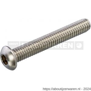 Hoenderdaal laagbolkopschroef RVS A2 IB 3 ISO 7380 M5x20 mm 500 stuks - W51403514 - afbeelding 1