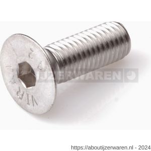 Hoenderdaal binnenzeskantbout RVS A2 platkop PK IB 5 DIN 7991 M8x35 mm 100 stuks - W51404382 - afbeelding 1