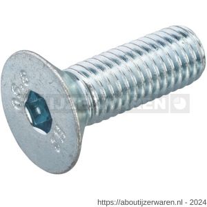 Hoenderdaal binnenzeskantbout staal verzinkt VZ 8.8 platkop PK IB 2.5 DIN 7991 M4x16 mm 200 stuks - W51404406 - afbeelding 1