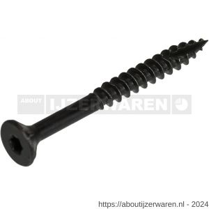 Blackline spaanplaatschroef HCP zwart platkop PK Torx TX 20 met snijpunt 4.0x60/35 mm kuip 100 stuks - W51406560 - afbeelding 1