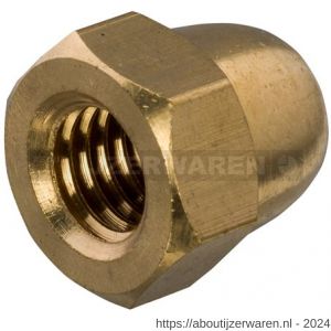 Hoenderdaal dopmoer messing blank SW 10 DIN 1587 M6 100 stuks - W51401824 - afbeelding 1