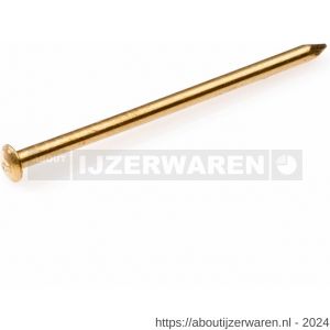 Hoenderdaal draadnagel messing blank bombekop BB 1.0x15 mm 1 kg - W51402053 - afbeelding 1