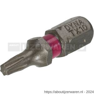 Dynaplus schroefbit 25 mm Torx TX 10 roze blister 10 stuks - W51407075 - afbeelding 1