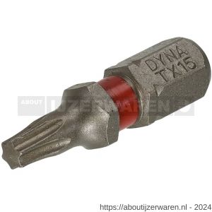 Dynaplus schroefbit 25 mm Torx TX 15 rood blister 10 stuks - W51407076 - afbeelding 1