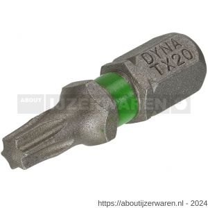 Dynaplus schroefbit 25 mm Torx TX 20 groen blister 10 stuks - W51407077 - afbeelding 1