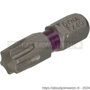 Dynaplus schroefbit 25 mm Torx TX 40 paars blister 10 stuks - W51407080 - afbeelding 1