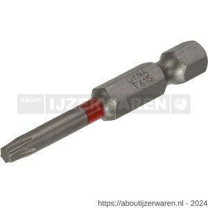 Dynaplus schroefbit 50 mm Torx TX 15 rood blister 5 stuks - W51407082 - afbeelding 1