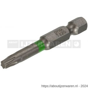 Dynaplus schroefbit 50 mm Torx TX 20 groen blister 5 stuks - W51407083 - afbeelding 1