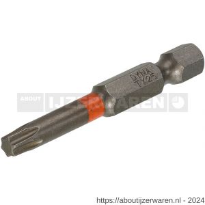 Dynaplus schroefbit 50 mm Torx TX 25 oranje blister 5 stuks - W51407084 - afbeelding 1