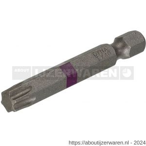 Dynaplus schroefbit 50 mm Torx TX 40 paars blister 5 stuks - W51407086 - afbeelding 1