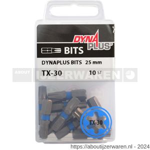 Dynaplus schroefbit 25 mm Torx TX 30 blauw blister 10 stuks - W51407079 - afbeelding 2