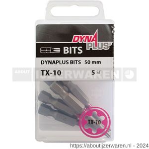 Dynaplus schroefbit 50 mm Torx TX 10 roze blister 5 stuks - W51407081 - afbeelding 2