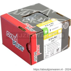 Dynaplus beslagschroef staal staal verzinkt VZ platkop PK 8 mm zwarte kop Torx TX 20 4.5x40 mm 200 stuks - W51405983 - afbeelding 2