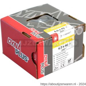 Dynaplus MDF-schroef staal verzinkt VZ platkop PK 75 graden Torx TX 15 4.0x50/28 mm 200 stuks - W51403541 - afbeelding 2