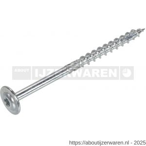 Dynaplus houtbouwschroef staal verzinkt VZ tellerkop TK met snijpunt Torx TX 40 8.0x100/55 mm 50 stuks - W51403378 - afbeelding 1