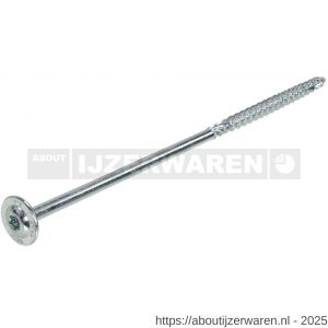 Dynaplus houtbouwschroef staal verzinkt VZ tellerkop TK met snijpunt Torx TX 30 6.0x220/100 mm 50 stuks - W51403370 - afbeelding 1