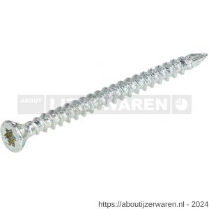 Dynaplus vloerschroef staal verzinkt VZ platkop PK 75 graden Torx TX 15 3.5x45 mm 200 stuks - W51406670 - afbeelding 1