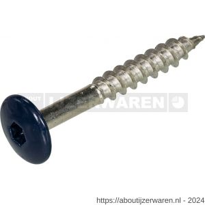 Dak en Gevel kleurkopschroef RVS A2 staalblauw RAL 5011 4.8x25 mm kuip 50 stuks - W51403436 - afbeelding 1