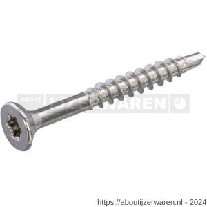 Topdrill spaanplaatschroef zelfborend RVS 410 platkop PK Torx TX 20 4.0x30/18 mm 200 stuks - W51406674 - afbeelding 1