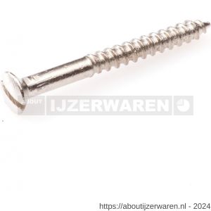 Hoenderdaal houtschroef messing vernikkeld lenskop LK zaagsnede DIN 95 5.5x70 mm 100 stuks - W51403141 - afbeelding 1