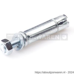 HUB keilbout staal verzinkt VZ M6x40x30 mm 50 stuks - W51401482 - afbeelding 1