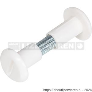 Homefix koppelschroef staal wit 30-36 mm blister 2 stuks - W51407048 - afbeelding 1