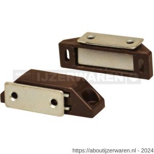 Homefix magneetsnapper groot bruin blister 2 stuks - W51407034 - afbeelding 1