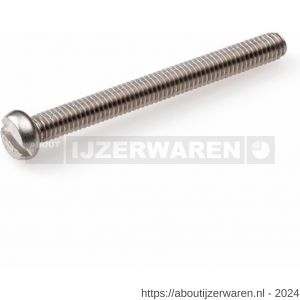 Hoenderdaal metaalschroef RVS A2 cilinderkop CK zaagsnede DIN 84 M3x6 mm 500 stuks - W51403592 - afbeelding 1