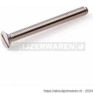 Hoenderdaal metaalschroef RVS A2 platkop PK zaagsnede DIN 963 M3x6 mm 500 stuks - W51403952 - afbeelding 1