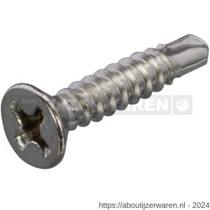 Hoenderdaal plaatschroef zelfborend RVS A2 platkop PK Phillips PH 2 DIN 7504P 4.2x38 mm 200 stuks - W51405198 - afbeelding 1